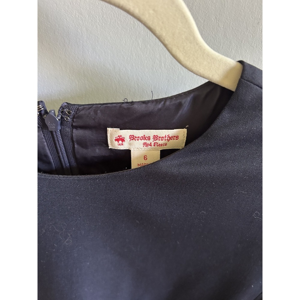 Brooks Brothers Red Fleece Navy Blue Fit and Flare‎ Short Sleeve Dress Size 6 - Picture 3 of 4